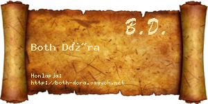 Both Dóra névjegykártya